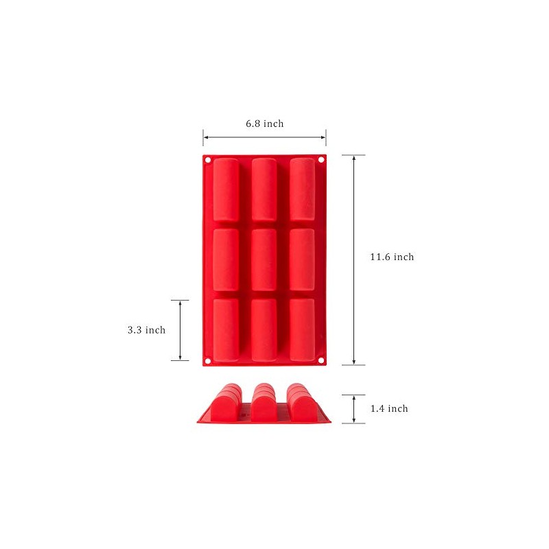 Webake Twinkie Pan - Molde de silicona para tartas 3D,