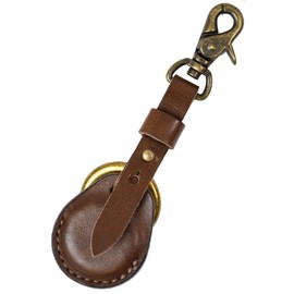 atelierCODEL AirTag Case, Keychain, Air Tag Case, Tochigi Leather, dark brown
