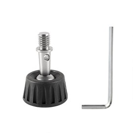 CAPART Tripod Rubber Feet 3/8 Replacement for Camera Telescope Tripod Monopod Stand, 360° Rotatable Ball Head Design Non Slip Feet with Stainless Steel Center Shaft (34mm)