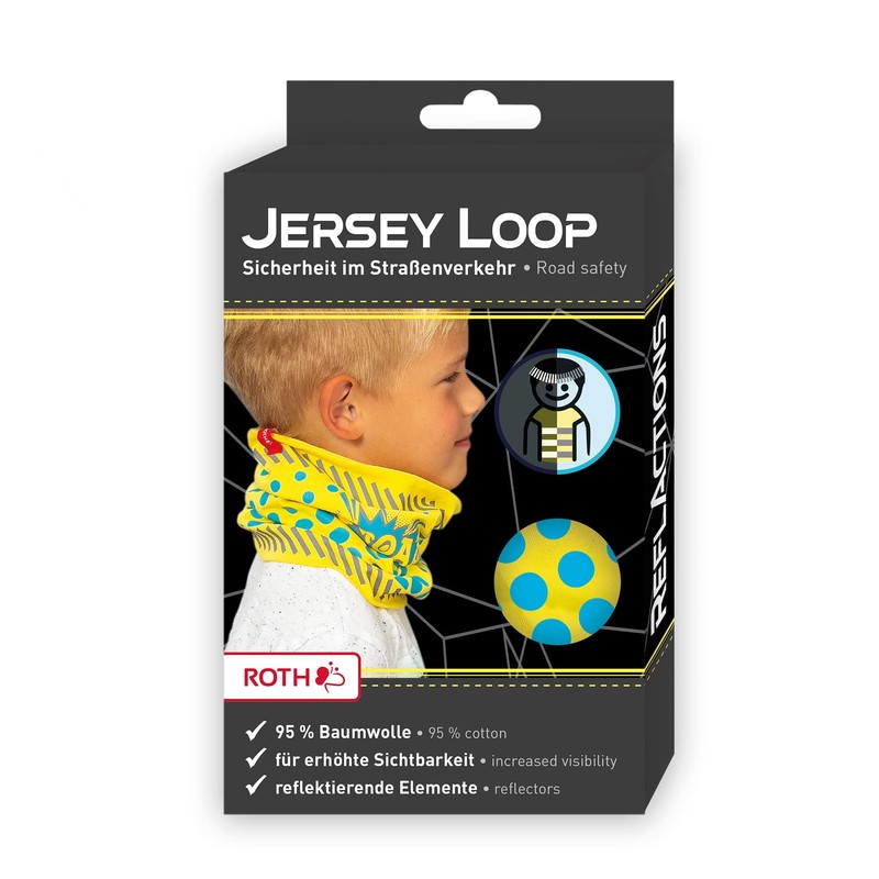 ROTH Children's Jersey Snood with Reflective Elements Adjustable Size 5-8