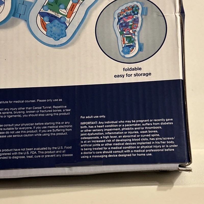 Brookstone Reflexology FOOT MASSAGE PLATE REDUCES TENSION RELIEVES PAIN NIB