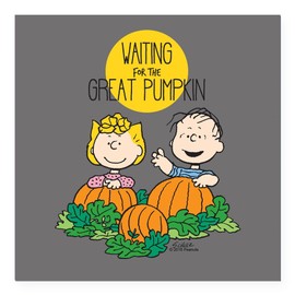 CafePress Peanuts: The Great Pumpkin Square Car Magnet 3 X Square Car Magnet, Magnetic Bumper Display