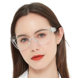 MARE AZZURO Retro Cat Eye Reading Glasses Women Large Frame Readers 1.00 1.25 1.50 1.75 2.00 2.25 2.50 2.75 3.00 3.50 4.00 5.00 6.00 (Transparent, 175)
