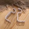 OUNONA 2pcs Curtain Rod Bracket Metal Window Curtain Ceiling Hanging