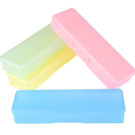 Pack of 4 Plastic Storage Box for Nails, Nail Accessories Box Organiser Holder for Manicure Tools, Storage Box for Pedicure Accessories (Multi-Colour)