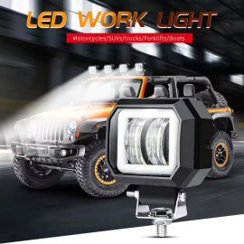Par Faros Auxiliares Led Ojos De Ángel Niebla Led Moto Luces