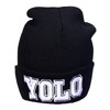 DonDon Men's Beanie Statement Winter Hat, Yolo