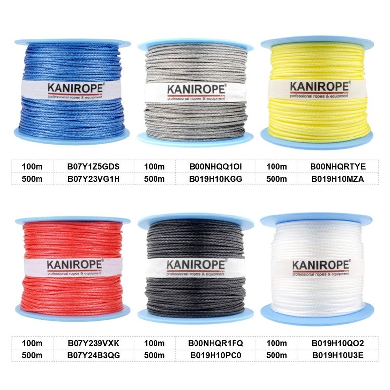 Kanirope® Dyneema Rope PRO 1.5 mm 100 m Black 12-Fold