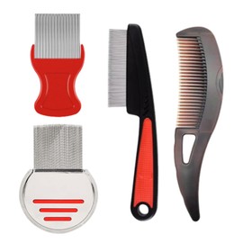 BEELUKY 4 Stück Schuppenkamm kopfhaut kamm Dandruff Comb Schuppen Kamm Detox Comb Edelstahl Hohlzahn Haarbürste Dandruff Lice Comb Waschbarer Schuppen Linderung für Menschen Hunde Katzen Reduces