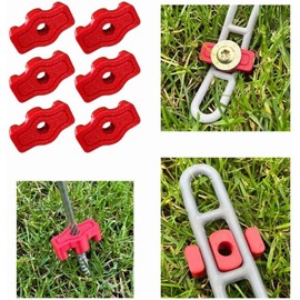 3D-Druck Camper Mounting aid, mounting module, guy aid for guy ladder, camping awning, caravan tent, awning red