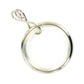 Merriway BH05513 (24 Pcs) Silent Running Curtain Drapery Pole Rod Ring Loose Eye Nickel Inner Dimension 23mm - Pack of 24 Pieces