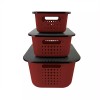 LIDS Plastic Storage Containers with Lids - Rust- 2 SET