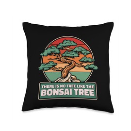 Bonsai Tree Plant Tools Care Kit Set Gifts Ideas Like Tree Indoor Penjing Bonsai Throw Pillow, 16x16, Multicolor