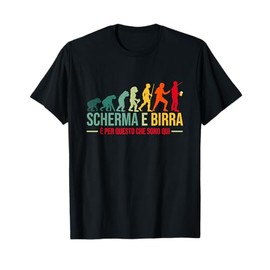 Uomo Scherma E Birra Divertente Scherma Regalo Evolution Maglietta