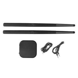 Virtual Air Drum Kit RGB Lamp 8 Sound Effects Bluetooth Portable Electronic Drum Set for Children Adult Black