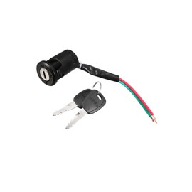 Motoforti Black 3 Wired Electric Bike Bicycle Ignition Switch Lock + Two Keys Long-Lasting