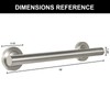 Lava Odoro Shower Grab Bar, Modern Stainless Steel Handicap Grab