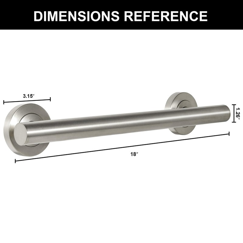 Lava Odoro Shower Grab Bar, Modern Stainless Steel Handicap Grab