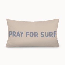 XYDEG Coastal Beach Room Decor 12x20 Pillow Cover, Beach House Decor, Pray for Surf Coastal Decorative Lumbar Pillow Covers for Girls Boys Bedroom College Dorm Sofa Couch