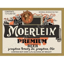 Moerlein Premium Beer Label 18" x 24" Metal Sign