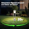 Solar Bollard Lights Outdoor Stainless Steel Pathlight Security Light Motion-Sensor