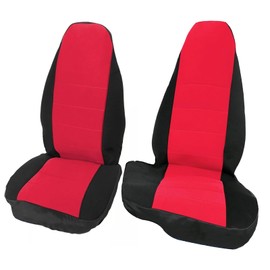 GXARTS 2Pcs 60/40 Cloth High Back Bench Seat Cover Black & Red Compatible with Ford Ranger XLT Front 1998 1999 2000 2001 2002 2003 Without Console Cover