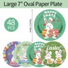 EVYIENEN 48 Pcs Easter Paper Plates,7Inch Easter Dessert Plates Decorative