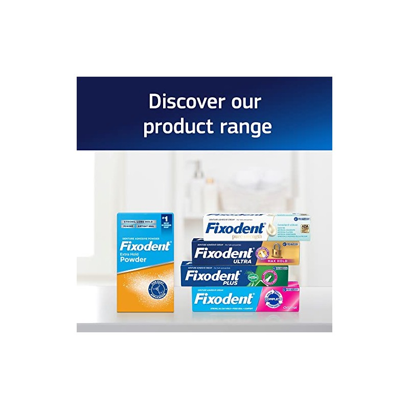 Fixodent Fixodent Extra Hold Denture Adhesive Powder, 2.7 Ounce (Pack