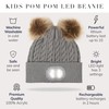 HEAD LIGHTZ Kids 2X POM POM with Charger - Grey