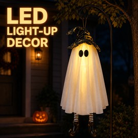 LED Light-Up Hanging Halloween Ghost Decorations – Spooky Floating Witch Ghosts for Indoor Outdoor Yard, Porch & Party Décor