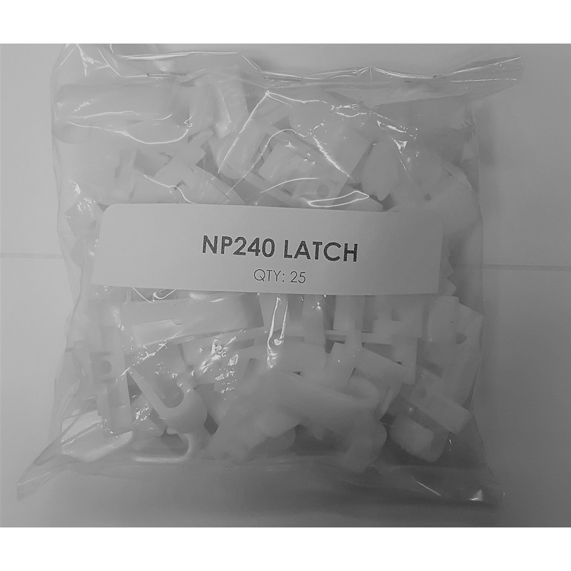 25-Pack LCW White Plastic Vaporproof / Vapor Tight Cover Latches