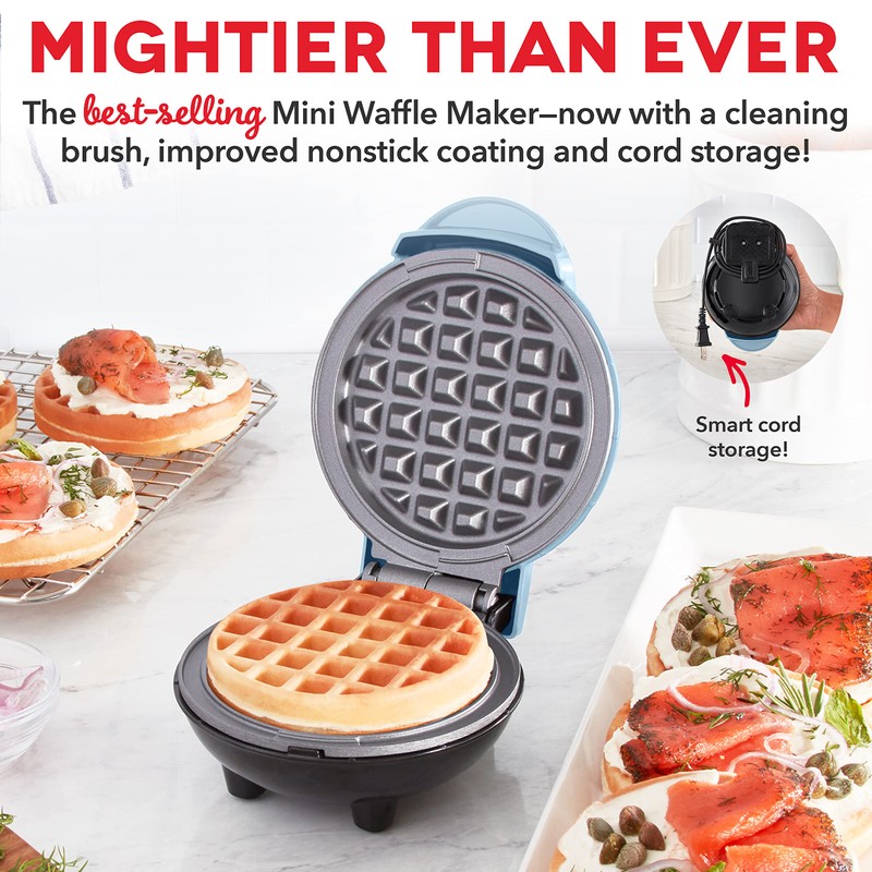 DASH Deluxe Mini Maker for Individual Waffles, Hash Browns, Keto