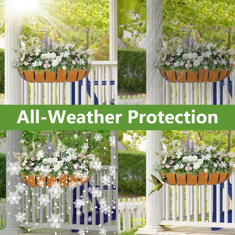 Lconvicely Window Box Liners - Breathable Felt Planter Liners for