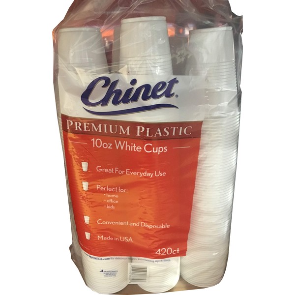 Chinet White Cups 420 Count - 10 oz