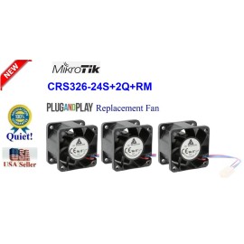 MikroTik Lot 3x Quiet version replacement Fans for Mikrotik CRS326-24S+2Q+