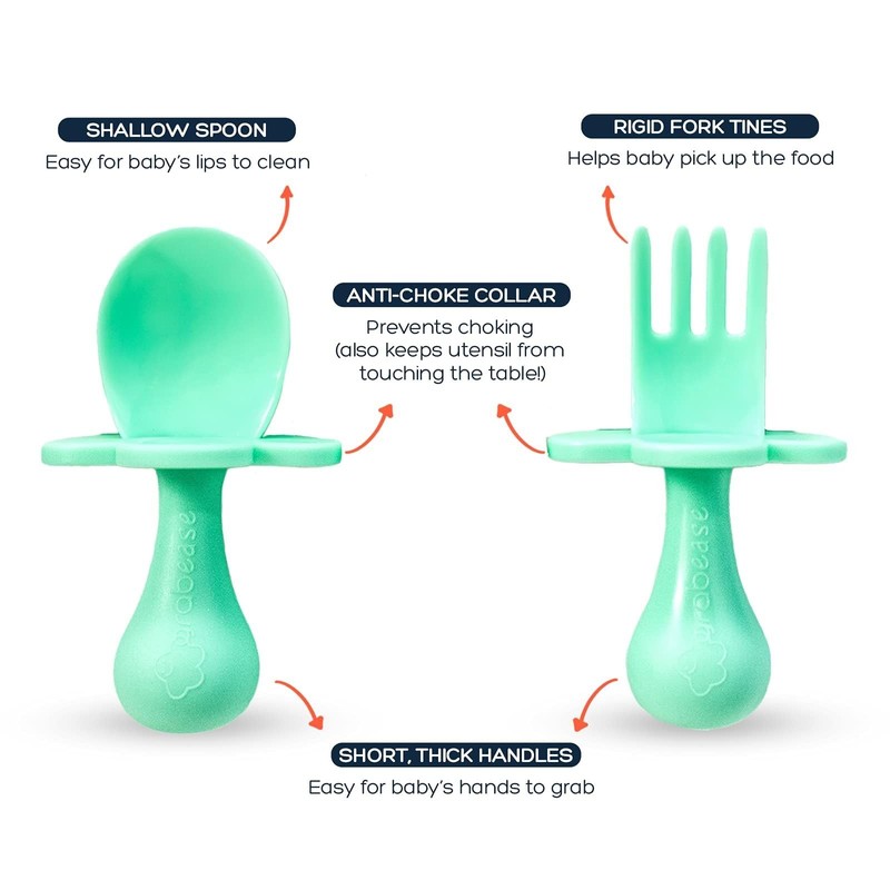 Grabease Baby Spoons Toddler Spoons Baby Silverware Toddler Utensils, BPA-Free
