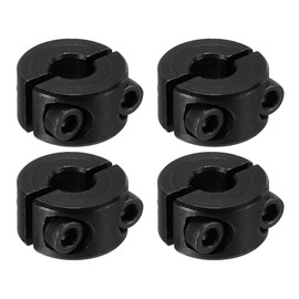 PATIKIL 6mm Bore 16mm Outer Diameter 9mm Thickness Double Split Shaft Collar for Machine Tool Industry 45# Carbon Steel Lock Collar Clamp Style Set Screw Included