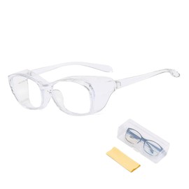 Kipzeui Pollen Prevention Glasses, Pollen Protection Glasses, Unisex, Non-Fog Pollen Glasses, Blue Light Cut, UV Protection, Splash, UV Rays, Dust Blocking, Ultra Lightweight, Hay Fever Prevention Glasses, White