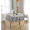 meioro Tablecloth Round Retro Tablecloths Grey Medallion Table Cloth Cotton