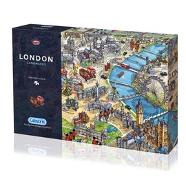 London Landmarks 1000 Piece Jigsaw Puzzle | Sustainable Puzzle for Adults | Premium 100% Recycled Board | Great Gift for Adults | Gibsons Games