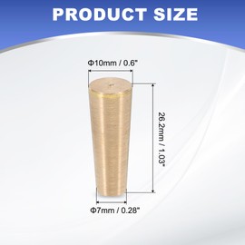 PATIKIL Solid Brass Stopper, 3/8" Brass Tube Stoppers Tapered Shaped Lab Plugs for Sealing Copper Pipes HVAC Refrigeration Equipment, 1 Pcs