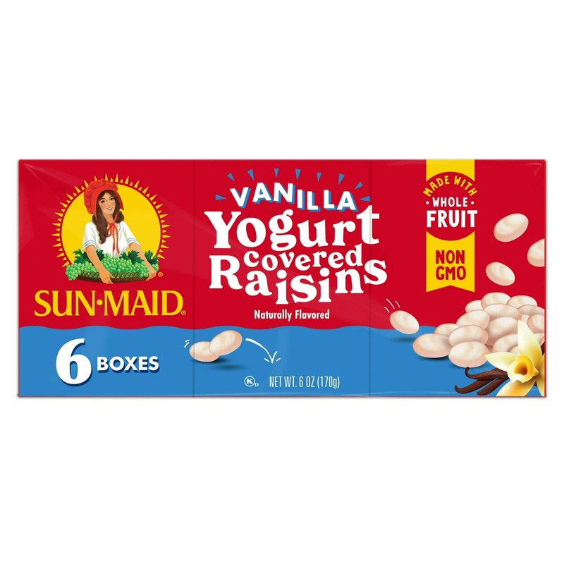 Sun-Maid® Vanilla Yogurt Covered Raisins (6 x 4 packs) 24