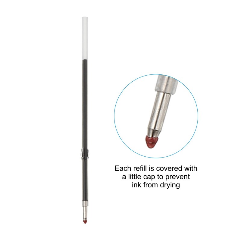PATIKIL 50 Pack Retractable Ballpoint Pen Refills, 1.0 mm Black