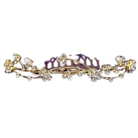 Shop Ginger Wedding Rhinestone Tiara Tiara Bridal Jewelry Comb 3 Gold