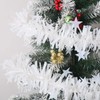 CCINEE 33FT Christmas Tinsel Garland,White Metallic Twist Garland with Star