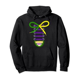 Carnival Costumes Him and Her Funny Mardi Gras Shoe Design Pullover Hoodie