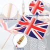 JUNEBRUSHS 20 Pcs British Flag, British Union Jack Stick Flag