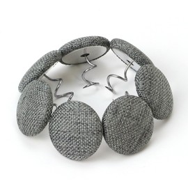 25 Pcs 0.8" Bed Skirt Pins,Flax Covered Button Twist,Upholstery Pins Pins,Headliner Pins,Sofa Cover Twist Pins for Slipcovers Armrest Covers and Upholstery.(Dark Gray)