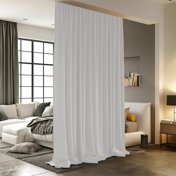Room Divider Curtains for Ceiling Track Rod, Blackout Ceiling Track