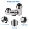 Pack of 6 Tap Extension 1/2 Inch, Stainless Steel Shower